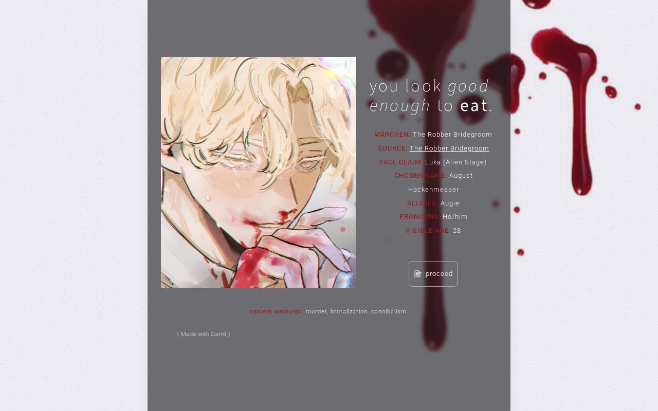 Carrd profile picture for @bridegroom